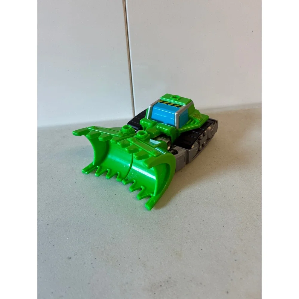 Transformers Rescue Bots Boulder the Construction-Bot Green Bulldozer Figure